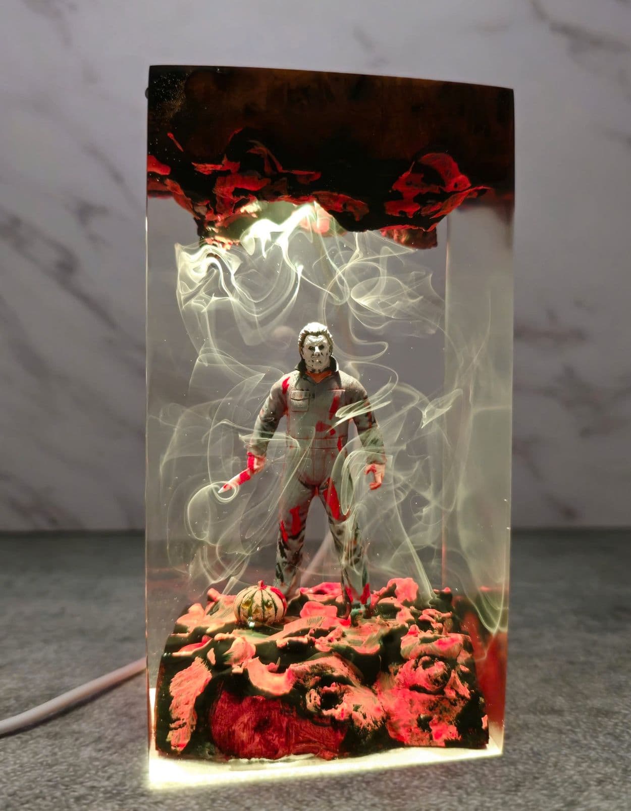 Michael Myers Resin Lamp, Halloween - Resinartgift