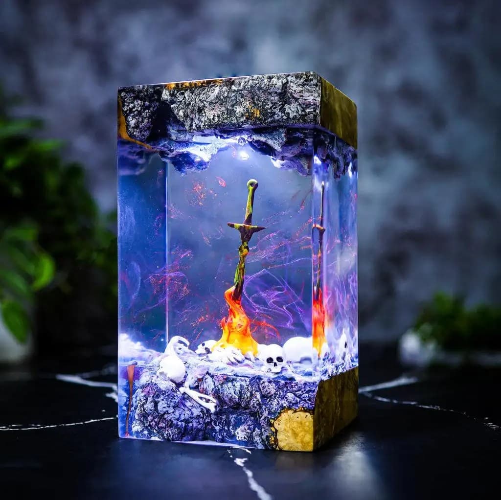 Bonfire Resin Lamp, Dark Souls 3 - Resinartgift
