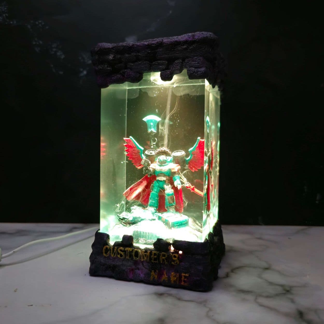 Chaos Space Marines Resin Lamp, Warhammer 40k - Resinartgift