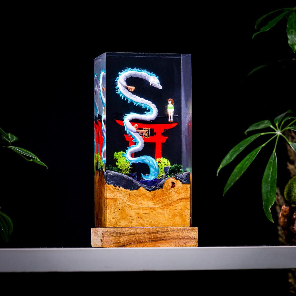 Chihiro and Haku Resin Lamp, Spirited Away - Resinartgift