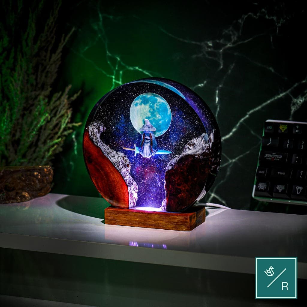 Circular Ranni Resin Lamp, Elden Ring - Resinartgift