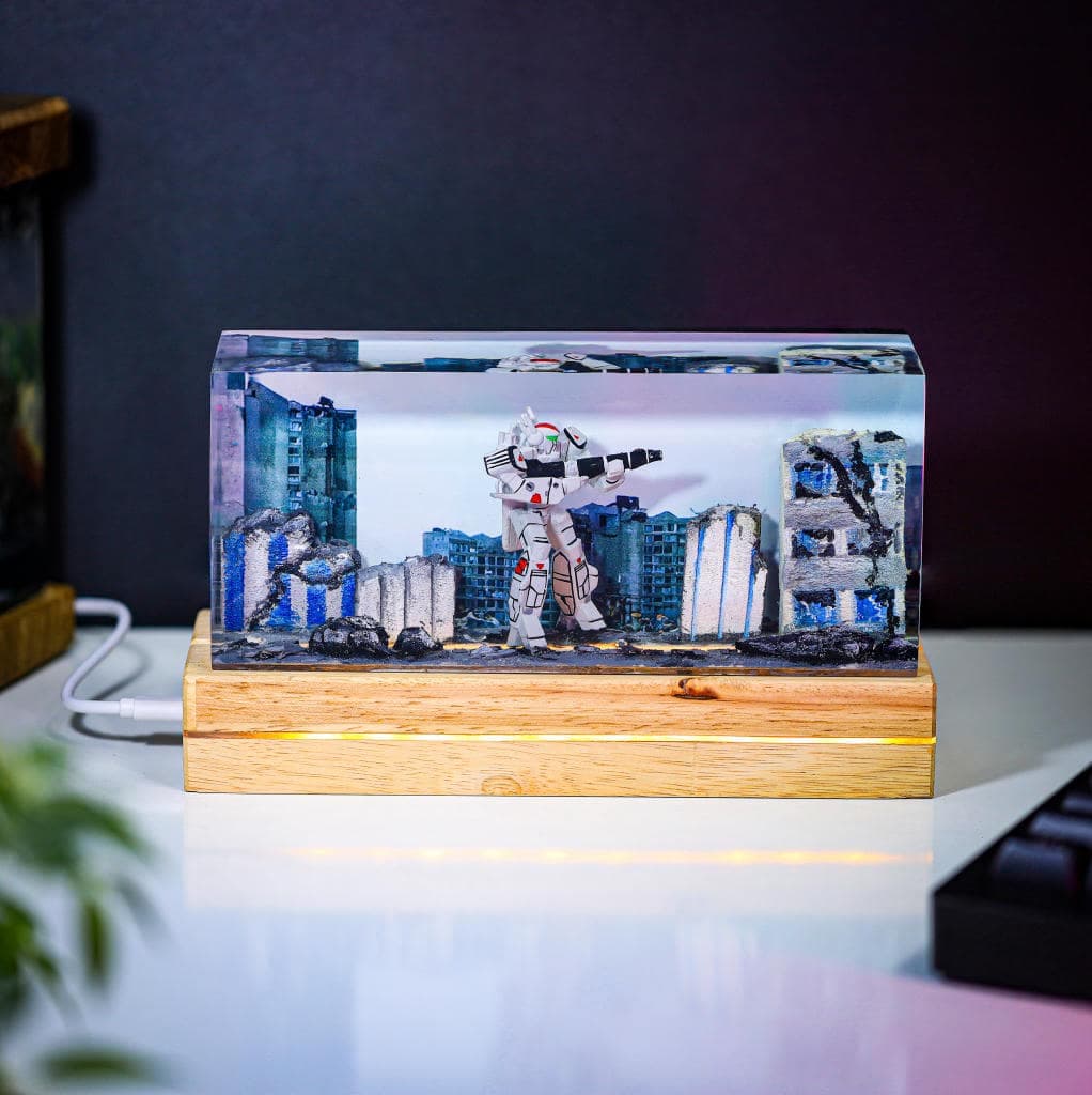 Diorama Robotech Miniature Resin Lamp - Resinartgift
