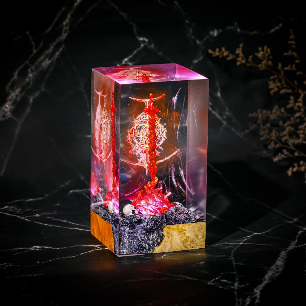 Fire Glowing Sword Resin Lamp, Elden Ring - Resinartgift