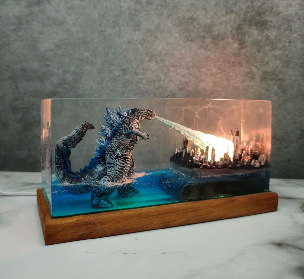 Godzilla In The City Resin Lamp, Godzilla: King of the Monsters - Resinartgift