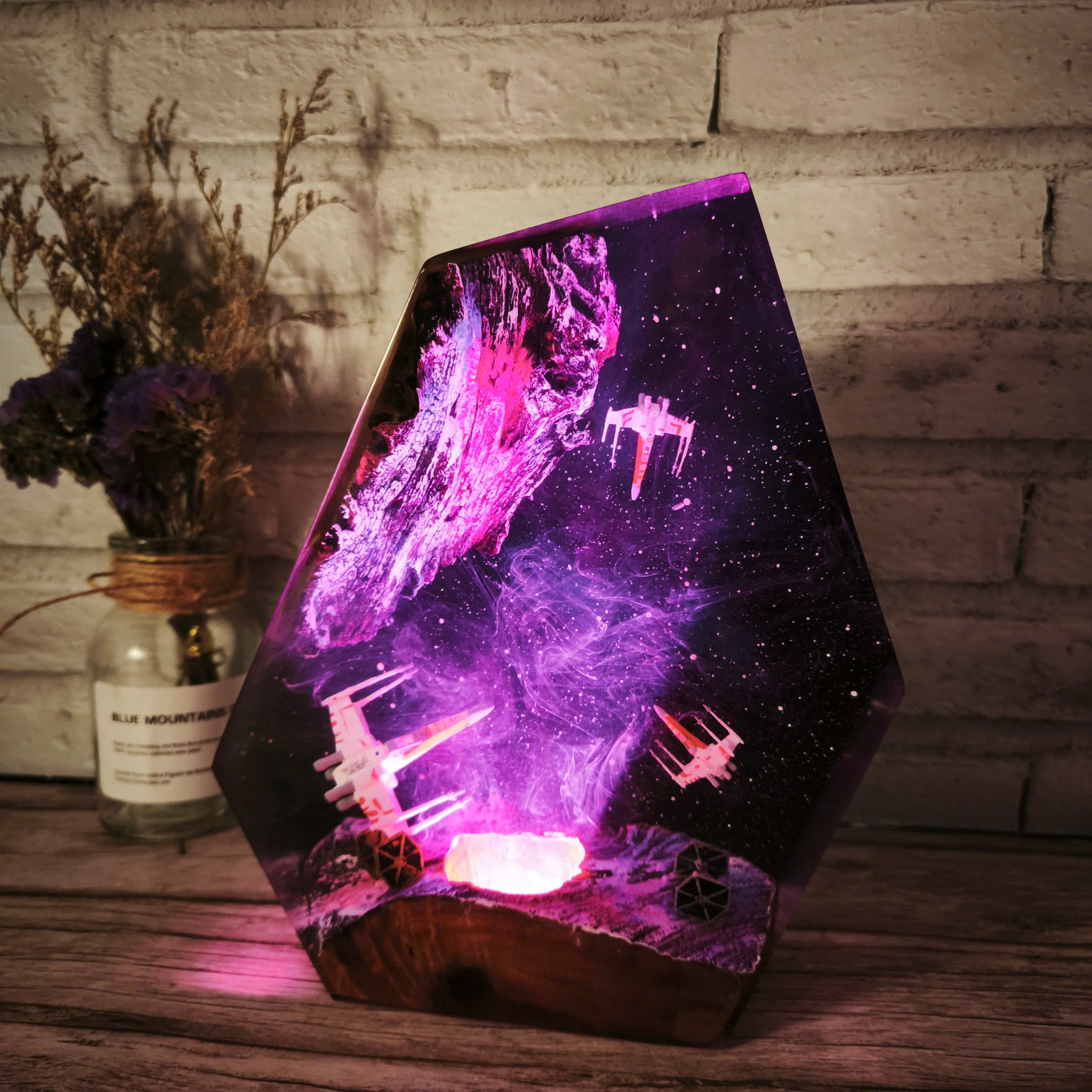 X-Wing Galaxy Resin Lamp, Star Wars - Resinartgift